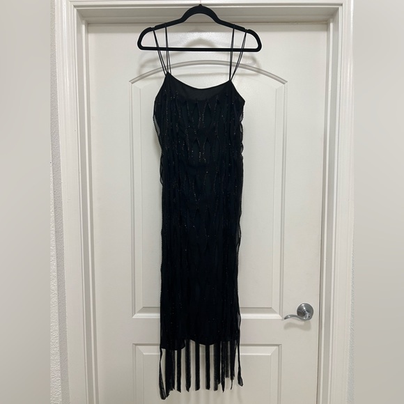 NWT Zara Sequin Beaded Fringe Dress - Picture 8 of 16